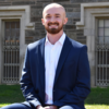 Brandon Shephard photographed outside of Sullivan Hall.