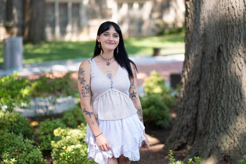 Laura Miller smiling on campus